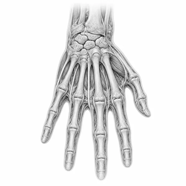 Anatomische Illustration: Hand & Handgelenk