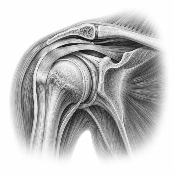 Anatomische Illustration: Schulter